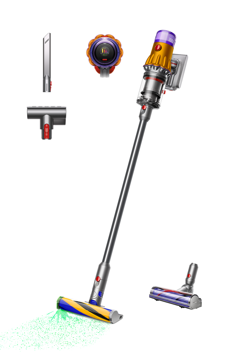 wohnelva-gallery-17-dys-v12-abs-01 Dyson V12 Detect Slim Absolute Akku-Staubsauger – Gelb / Nickel – Bild 1